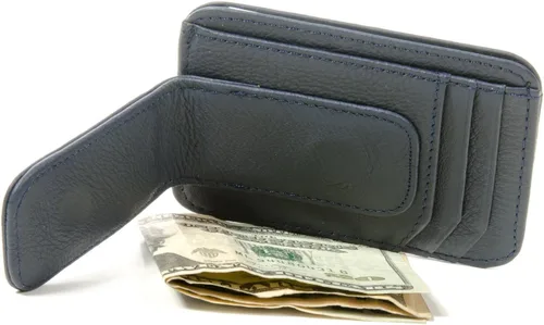 Vista 18 de Goson Cartera de cuero con clip para dinero para hombre, billetera de bolsillo frontal, tarjetero de crédito, cartera minimalista delgada
