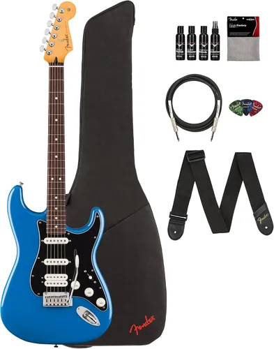 Vista 45 de Fender Player II Modified Stratocaster - Paquete de atardecer con bolsa de concierto, correa, cable, paquete de 3 púas y kit de limpieza de guitarra