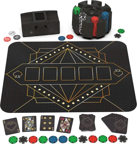 Vista 3 de Spin Master Games Poker Set with 200 Chips Classic Board Game