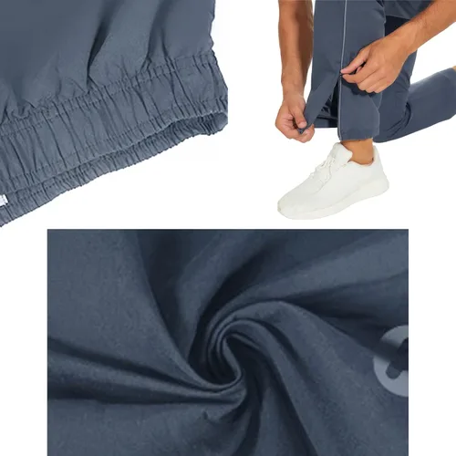 Vista 3 de ARCTHLEX Pantalones deportivos para hombre, pantalones deportivos con bolsillos, pantalones de correr para hombre, parte inferior abierta