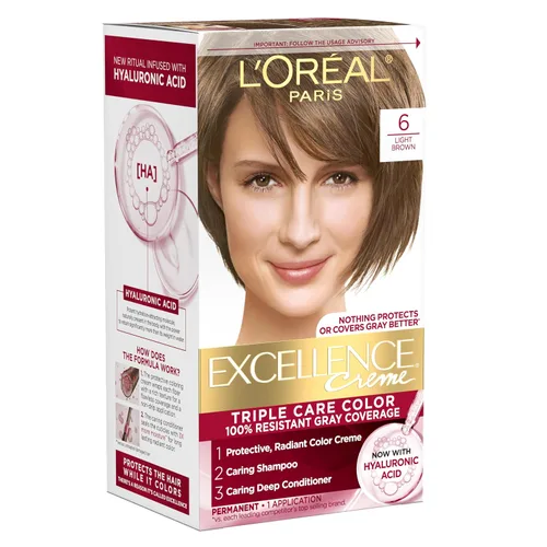 Vista 17 de L'Oreal Paris Excellence Crème Tinte Permanente para el Cabello, Color de Cabello de Triple Cuidado con Complejo Pro-Keratina para una Cobertura