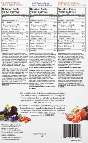 Vista 4 de Brookside Fruta cubierta de chocolate negro (paquete variado de 40 unidades) z, 0.7 onzas
