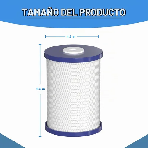 Vista 6 de Filtros de agua de carbón activado con cáscara de coco de 0.5 micrones compatibles con Royal Prestige Frescapure 4000, 4500, 5000, 6000 CT, 6000 UC