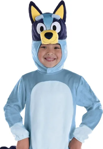 Vista 2 de Party City Bluey Disfraz de Halloween azul para niñas, Multicolor