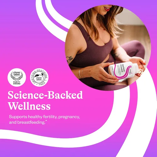 Vista 4 de Cápsulas Optimal Prenatal, sin hierro, fórmula médica, para mejorar la salud, 240 cápsulas vegetarianas