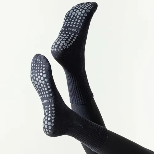 Vista 5 de YFUNNLE Calcetines antideslizantes para yoga y pilates para mujer (3 pares), calcetines antideslizantes para yoga, hospital, pilates, barre Home