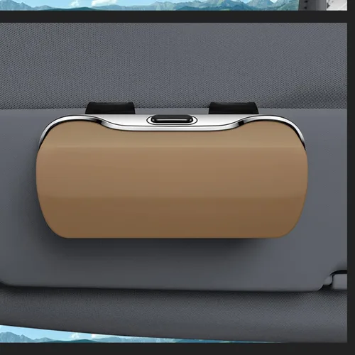 Vista 6 de zipelo Soporte para lentes de sol para visera solar de automóvil, soporte protector para guardar lentes automotrices, organizador suave