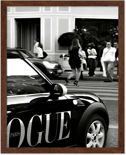 Vista 30 de Póster de arte de moda de Poster Master - Mujer en impresión de auto clásico - Arte en blanco y negro - Arte fotográfico - Arte de autos - Arte