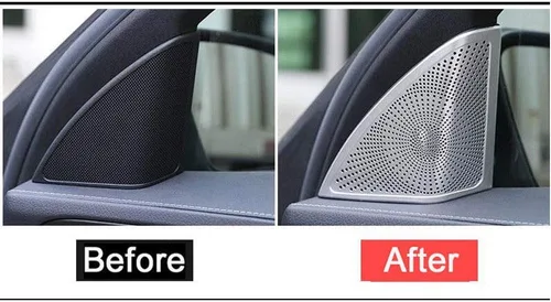Vista 2 de YIWANG ABS cromo parachoques delantero placa marco ajuste 3 unids para Mercedes Benz E clase W213 2016-2019 auto accesorios