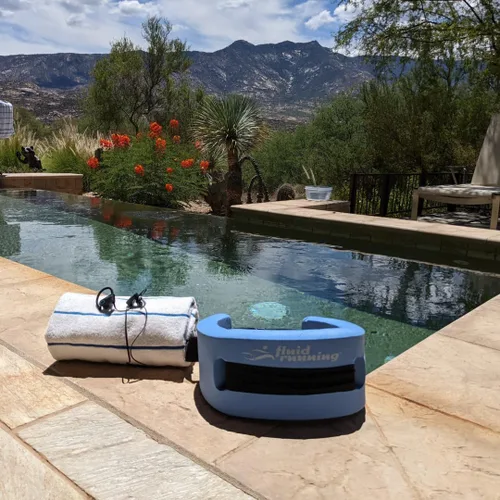 Vista 7 de Fluid Running Cinturón de flotación Aqualite, ligero pero extremadamente flotante, con diseño cómodo, perfecto para trotar acuático y aeróbicos