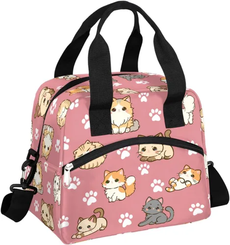 Vista 20 de Pardick Bolsa de almuerzo aislada con diseño de galaxia colorida para mujeres y hombres y adultos, con purpurina, grande, hielera, térmica A01