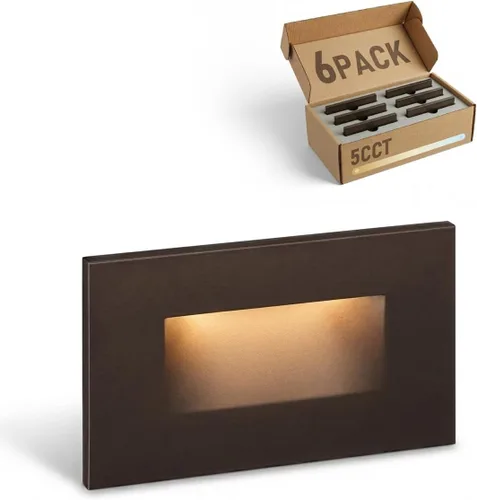 Vista 14 de LEONLITE Paquete de 6 luces LED 5CCT de 120 V, verticales, color blanco