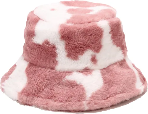 Vista 29 de Sombrero de cubo esponjoso de invierno mullido de piel peluda sombreros de pescador de piel sintética de felpa sombrero cálido para mujer