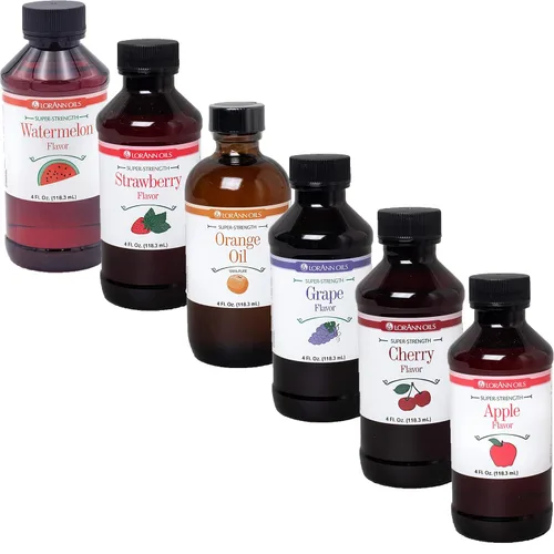 Vista 2 de LorAnn Super Strength Pack #2 - 6 sabores afrutados en botellas de 1 onza