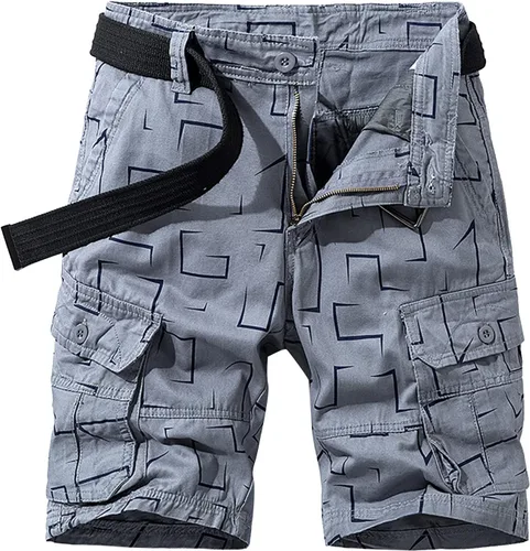 Vista 18 de Men Cargo Shorts Classic Fit Lightweight Ripstop Pants Tactical Outdoor Work Short Trousers with Multi Pocket