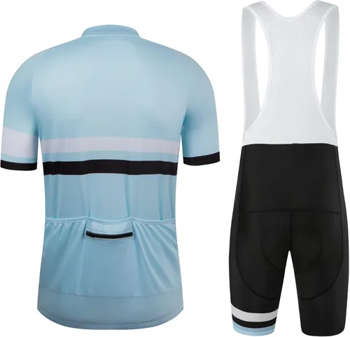 Vista 2 de Coconut Ropamo CR - Conjunto de camiseta de ciclismo para hombre, con cremallera, bolsillo con cremallera, manga corta, kits de ciclismo, pantalones