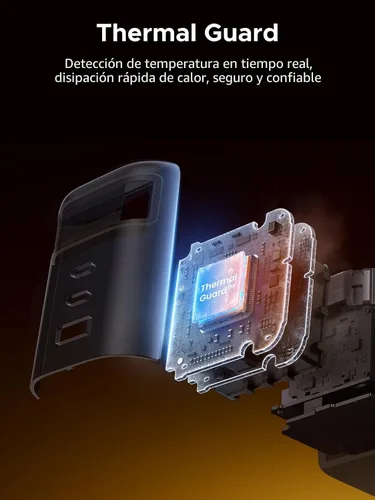 Vista 5 de UGREEN Nexode - Cargador retráctil USB C de 100 W GaN con cable integrado, adaptador de pared de carga rápida de 3 puertos para laptop, MacBook