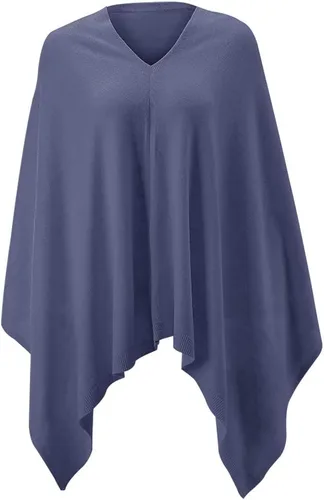 Vista 90 de Fomolom Ponchos para mujer, versátil, ligero, tejido sólido, chal envolvente, bufanda, accesorios para mujer