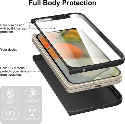 Vista 2 de Foluu Funda Ajustada para Google Pixel 9 Pro Fold 2024, con Protector de Pantalla Frontal Integrado, PC Mate Ultra Delgado con Agarre Antideslizante