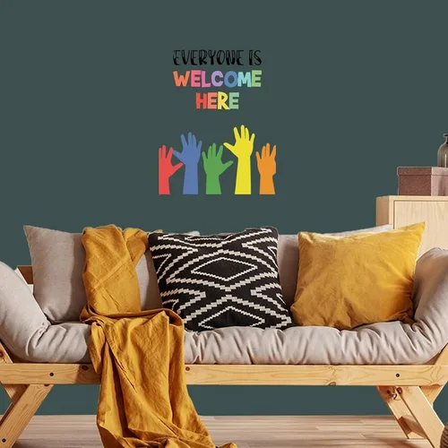 Vista 5 de Calcomanías decorativas de vinilo con cita para pared, con texto inspirador, texto inspirador para sala de estar, café, hogar, decoración de pared
