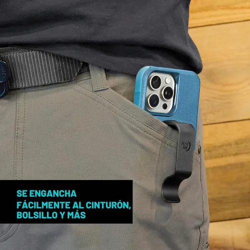 Vista 5 de Nite Ize Agarre magnético, clip y soporte, soporte magnético para teléfono con mango de pie, compatible con iPhones y fundas MagSafe solamente