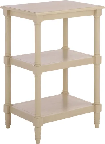 Vista 16 de Safavieh Home Collection Cassie Greige - Mesa de almacenamiento de 3 estantes ACC5715A, 19.8 pulgadas de ancho x 15 pulgadas de largo x 30 pulgadas