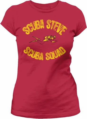 Vista 6 de Camiseta de Scuba Steve - Camiseta de película vintage para hombre y mujer Rojo