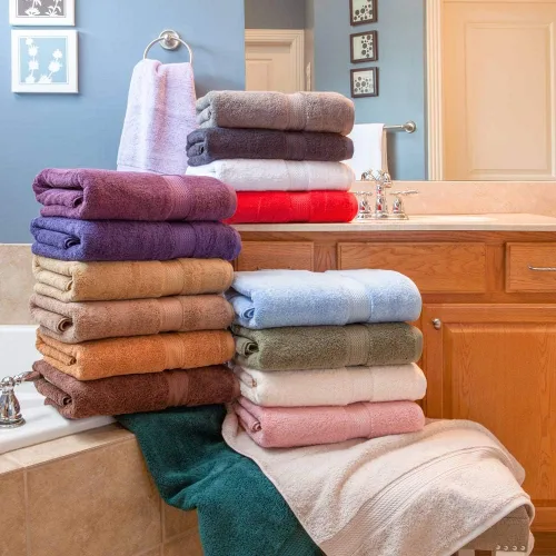 Vista 2 de Juego de 6 toallas de 900 GSM 100% algodón egipcio, juego de toallas de calidad hotelera de alta calidad, pesadas y absorbentes, 2 toallas de baño