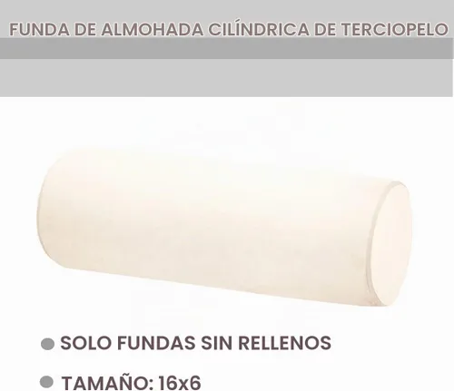 Vista 2 de Fundas de almohada cilíndricas de terciopelo para el cuello de 16 x 6 pulgadas con cremallera oculta para decoración del hogar, almohada cervical