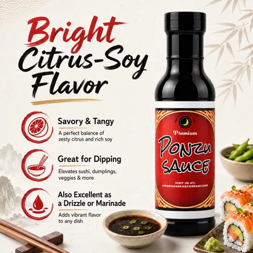 Vista 4 de Premium Salsa Ponzu Sin grasa Sin grasa saturada Sin colesterol Fabricado en pequeños lotes