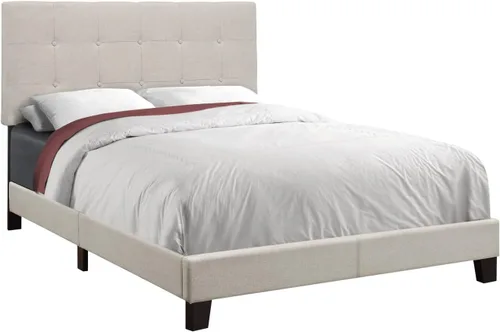 Vista 4 de Monarch Specialties Bastidores de cama, matrimonial, beige