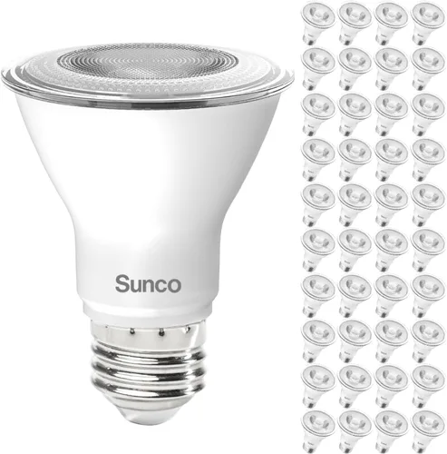 Vista 8 de Sunco Paquete de 10 Bombillas LED PAR20, Bombillas de Luz de Riel Iluminación de Inundación Interior Exterior, Alto Brillo, 800 LM, 8W