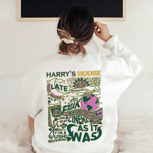 Vista 4 de BluePrints Sudadera Harry Tracklist - Suéter inspirado en 2 caras para fanáticos Estilo 1