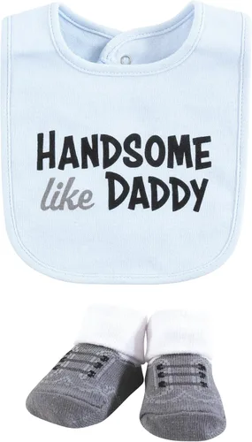 Vista 264 de Hudson Baby Conjunto de babero y calcetines unisex de algodón para bebé