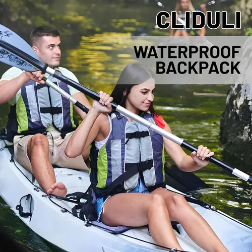 Vista 7 de Bolsa seca impermeable, con parte superior enrollable, náutica, costera, océano, playa, concha, estrella de mar, mochila impermeable de 5L/10L/20L