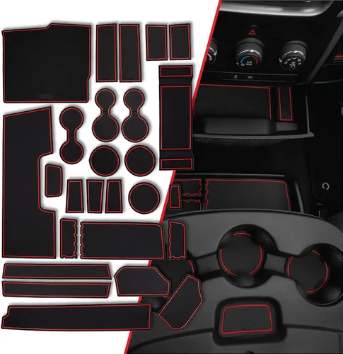 Vista 12 de CupHolderHero compatible con accesorios clásicos RAM 1500 2013-2024 – Insertos de portavasos interiores personalizados premium antideslizantes