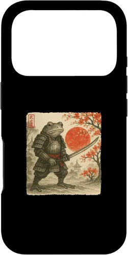 Vista 30 de Frog Samurai Japanese Warrior Costume Sumi-e Art Funny Case for iPhone 16