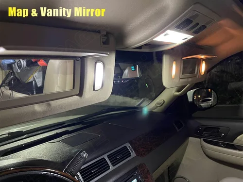 Vista 3 de Kit de luces LED interiores blancas de 14 piezas para Chevrolet Tahoe/Suburban, GMC Yukon 2007 2008 2009 2010 2011 2012 2013 2014 paquete