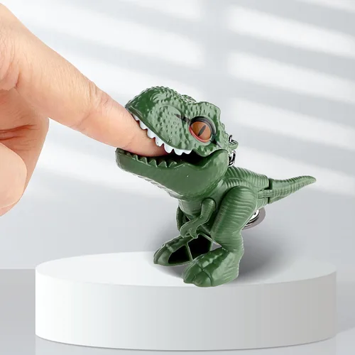 Vista 2 de Cobee Lindo llavero de dinosaurio, llavero de regalo de dibujos animados Kawaii, llavero móvil de dinosaurio para mujeres y hombres mochilas