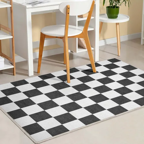 Vista 28 de Well Woven Apollo Flatwoven Modern Squares Alfombra multicolor de 3 pies 3 pulgadas x 5 pies para niños