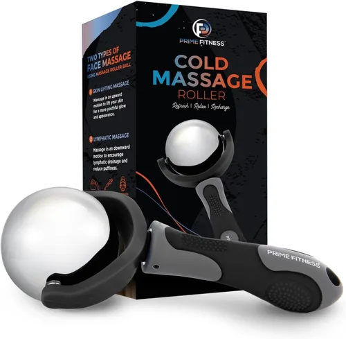 Vista 10 de PRIME Fitness Bola de masaje montada en la pared Terapia de frío Masajeador de espalda Cryo Stick Alivia el dolor muscular (masajeador 360)