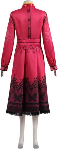 Vista 3 de Disfraz de Alma Madrigal para mujer vestido largo de uniforme recto vestido de cosplay de Abuela Mirabel ropa de Halloween