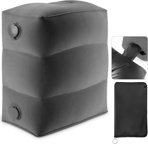 Vista 10 de Almohada reposapiés inflable Maliton para viaje Almohada de viaje para avión para vuelos de avión, Negro, Moderno