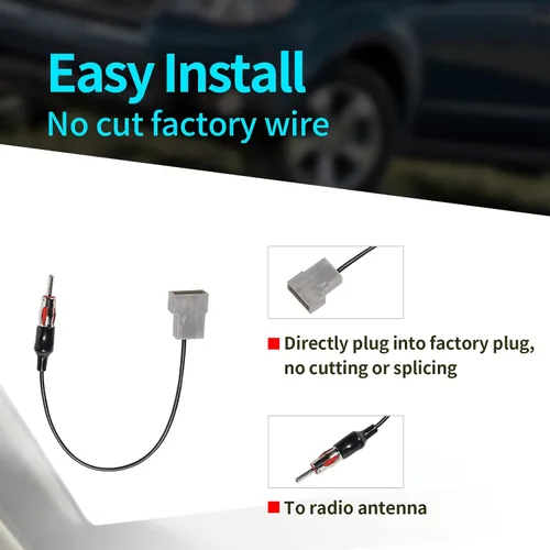 Vista 4 de RED WOLF Adaptador de antena estéreo para Subaru para Subaru 2005-2014 Forester Outback Impreza Legacy