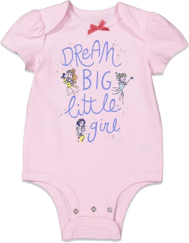 Vista 4 de Disney Body unisex de manga corta de algodón elástico orgánico para bebé paquete de 3