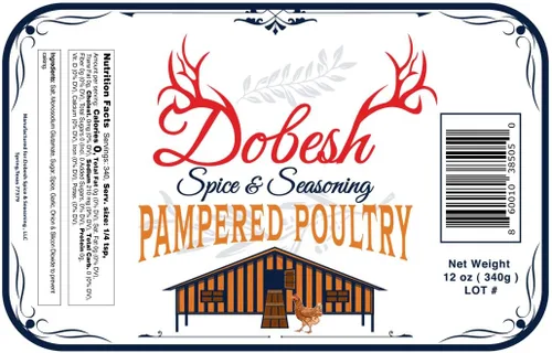 Vista 2 de Dobesh Pampered - Condimento seco para pollo y pavo, 12 onzas