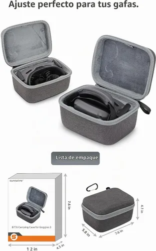 Vista 6 de Anbee - Funda de transporte para gafas 3/2, bolsa de almacenamiento portátil para viajes