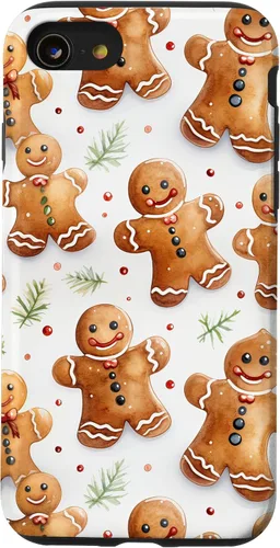 Vista 18 de Christmas Gingerbread Man Pattern for Girls Cute Xmas Baking Case for iPhone 17