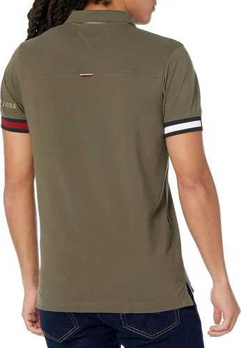 Vista 2 de Tommy Hilfiger Polo delgado con puño y bandera Icon para hombre