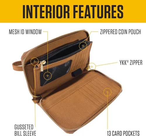 Vista 2 de Carhartt Carteras de embrague planas de lona casuales para mujer